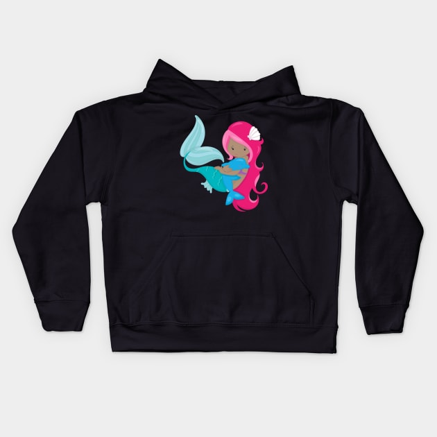 Mermaid Princess Kids Hoodie by kdpdesigns